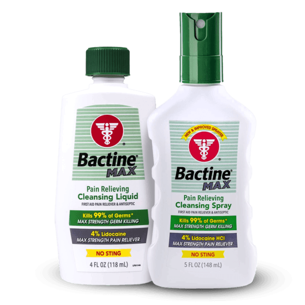 Bactine® MAX Pain Relieving Cleansing Spray & Liquid