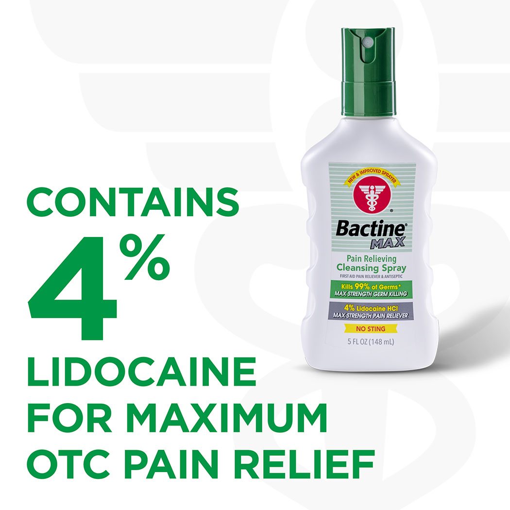 Bactine® MAX Pain Relieving Cleansing Spray & Liquid - Image 2